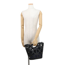 Load image into Gallery viewer, HERMES Chaine d'Ancre Handbag Black/ Navy Veau Madame Silk