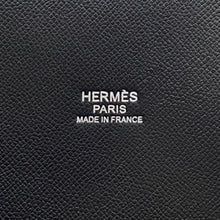 Load image into Gallery viewer, HERMES Chaine d'Ancre Handbag Black/ Navy Veau Madame Silk