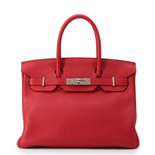将图像加载到图库查看器中,HERMES Birkin Rouge Casaque Taurillon Clemence Size 30