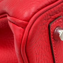 将图像加载到图库查看器中,HERMES Birkin Rouge Casaque Taurillon Clemence Size 30