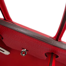 将图像加载到图库查看器中,HERMES Birkin Rouge Casaque Taurillon Clemence Size 30