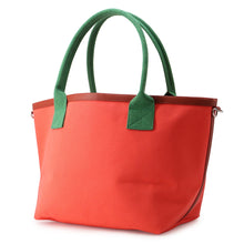 Load image into Gallery viewer, HERMES soka bath Orange/Green Canvas Epsom