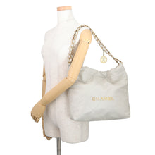 Load image into Gallery viewer, CHANEL CHANEL 22 IvoryAS3260 Shiny Calf Leather Size Small