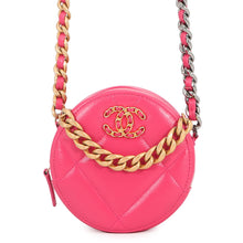 将图像加载到图库查看器中,CHANEL CHANEL19 Round Chain Shoulder Bag PinkAP0945 Lambskin