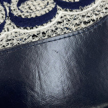 Load image into Gallery viewer, CHANEL Gabriel Do ChainShoulder Bag Navy/White/Red Leather Tweed Size Medium