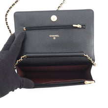 Load image into Gallery viewer, CHANEL Matelasse Classic Chain Wallet BlackAP0250 Caviar Leather