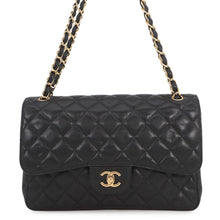 Load image into Gallery viewer, CHANEL Matelasse Double Flap ChainShoulder Bag BlackA58600 Caviar Leather Size 30