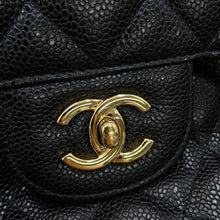 Load image into Gallery viewer, CHANEL Matelasse Double Flap ChainShoulder Bag BlackA58600 Caviar Leather Size 30