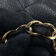 Load image into Gallery viewer, CHANEL Matelasse Double Flap ChainShoulder Bag BlackA58600 Caviar Leather Size 30