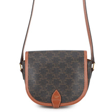 Load image into Gallery viewer, CELINE Falco Shoulder Bag Tan191502 PVC Leather Size Medium