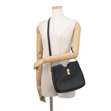 Load image into Gallery viewer, CELINE Seize 16 Shoulder Bag Black120693 Leather