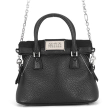 将图像加载到图库查看器中,Maison Margiela Margiela 5AC 2-way Handbag BlackS56WG0081P4455T8013 Calf Leather Canvas Size micro
