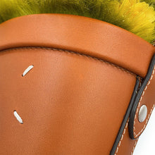 将图像加载到图库查看器中,Maison Margiela Margiela Flowerpot Shoulder Bag Brown/Green/YellowSB3WG0043P6432HA208 Leather Fur Size Mini