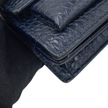 Load image into Gallery viewer, SAINT LAURENT PARIS Sunset ChainShoulder Bag Navy442906 Croco embossed leather Size Medium