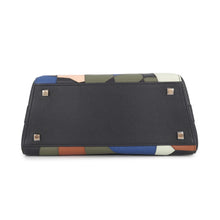 Load image into Gallery viewer, Valextra Valextra Arthur Albesse Collaboration Brera 2-Way Top Handle Bag Khaki/Multicolor Leather Size Medium