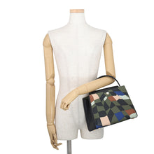 Load image into Gallery viewer, Valextra Valextra Arthur Albesse Collaboration Brera 2-Way Top Handle Bag Khaki/Multicolor Leather Size Medium