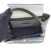 Load image into Gallery viewer, Valextra Valextra Arthur Albesse Collaboration Brera 2-Way Top Handle Bag Khaki/Multicolor Leather Size Medium