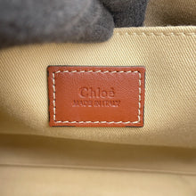 Load image into Gallery viewer, Chloe Woody Small Tote Bag Beige/Brown Canvas Leather Size Small