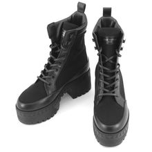 将图像加载到图库查看器中,LOUIS VUITTON Boots Laureate line Noir1AC7W0 Canvas Leather Size 35