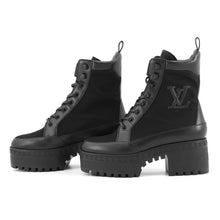 Load image into Gallery viewer, LOUIS VUITTON Boots Laureate line Noir1AC7W0 Canvas Leather Size 35