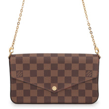 Load image into Gallery viewer, LOUIS VUITTON Felicie Pochette RedN40492 Damier Ebene Canvas