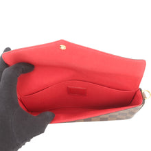 将图像加载到图库查看器中,LOUIS VUITTON Felicie Pochette RedN40492 Damier Ebene Canvas
