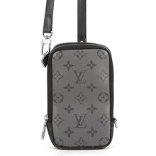 Load image into Gallery viewer, LOUIS VUITTON Eclipse Reverse Double Phone Pouch NoirM69534 Monogram Eclipse Reverse