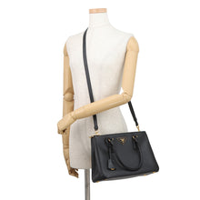 Load image into Gallery viewer, PRADA Galleria Saffiano Leather Handbag Black1BA863 Leather