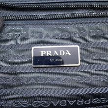 Load image into Gallery viewer, PRADA Triangle Logo Tote Bag Navy1BG052 Nylon Leather