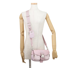 Load image into Gallery viewer, PRADA Flap Shoulder Bag Pink1BD295 Nylon BrushedLeather