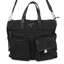 Load image into Gallery viewer, PRADA 2WAYBag BlackVA0610 Tessuto Nylon Leather