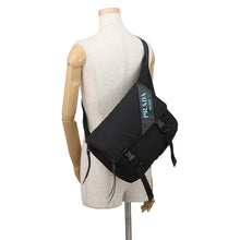 Load image into Gallery viewer, PRADA Messenger bag Black/Blue1BD157 Tessuto Nylon Leather