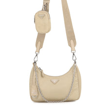 Load image into Gallery viewer, PRADA 2WAY Shoulder Bag Beige1BH204 Nylon Leather