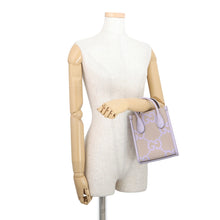 Load image into Gallery viewer, GUCCI Jumbo GG 2WAY Bag Beige/Purple671623 Jumbo GG Canvas Leather