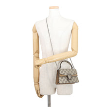 Load image into Gallery viewer, GUCCI GG Supreme Dionysus 2-Way Handbag Beige752029 GG Supreme Suede