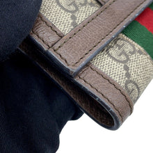Load image into Gallery viewer, GUCCI Compact Wallet GG Supreme Ophidia Beige/Brown523174 GG Supreme/Leather