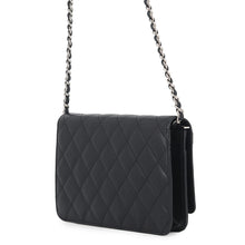 Load image into Gallery viewer, CHANEL Cambon line Chain wallet Black/SilverA46646 Leather