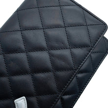 Load image into Gallery viewer, CHANEL Cambon line Chain wallet Black/SilverA46646 Leather