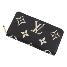 Load image into Gallery viewer, LOUIS VUITTON Zippy Wallet BlackBeigeM28794 Bicolor Monogram Empreinte Leather