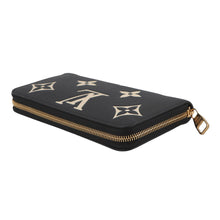 Load image into Gallery viewer, LOUIS VUITTON Zippy Wallet BlackBeigeM28794 Bicolor Monogram Empreinte Leather