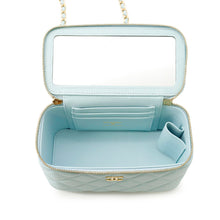 Load image into Gallery viewer, CHANEL Matelasse Vanity ChainShoulder Bag Light BlueAP2199 Lambskin