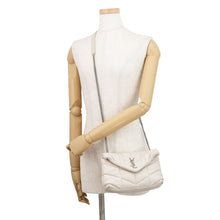 Load image into Gallery viewer, SAINT LAURENT PARIS Loulou Puffer Bag Beige620333 Leather