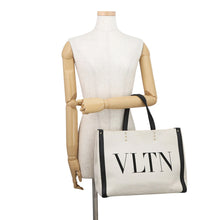 Load image into Gallery viewer, Valentino Garavani Logo Canvas Tote Beige/BlackTW2B0D21FWB Leather Canvas