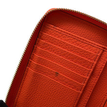 将图像加载到图库查看器中,GUCCI Zip AroundWallet Orange420113 Leather
