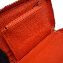 将图像加载到图库查看器中,GUCCI Zip AroundWallet Orange420113 Leather