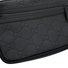 Load image into Gallery viewer, GUCCI GG Rubber Effect Shoulder Bag Black771293 AAC4D 1000 Rubber Canvas