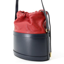 Load image into Gallery viewer, GUCCI Horsebit1955 Drawstring Bag Shoulder Bag Red/Navy602118 1DBLG 8495 Leather