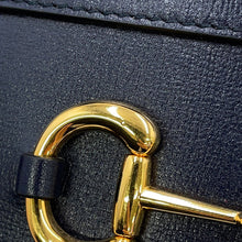 Load image into Gallery viewer, GUCCI Horsebit1955 Drawstring Bag Shoulder Bag Red/Navy602118 1DBLG 8495 Leather