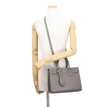 Load image into Gallery viewer, SAINT LAURENT PARIS Sacked Jules 2WAY Bag Gray421863 Grain Leather Size Baby