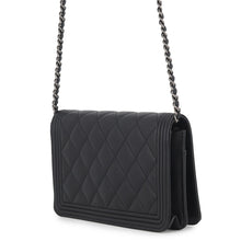 Load image into Gallery viewer, CHANEL Boy Chanel Chain Wallet BlackAP1117 Caviar Leather